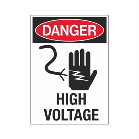 Danger High Voltage 10" x 14" Sign